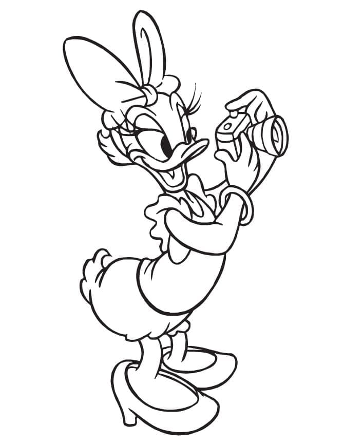 Dibujo gratuito Pata Daisy #186331 de la coleccion Personajes de Dibujos Animados para imprimir