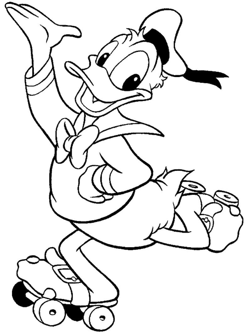 Dibujo gratuito Pato Donald #186298 de la coleccion Personajes de Dibujos Animados para imprimir