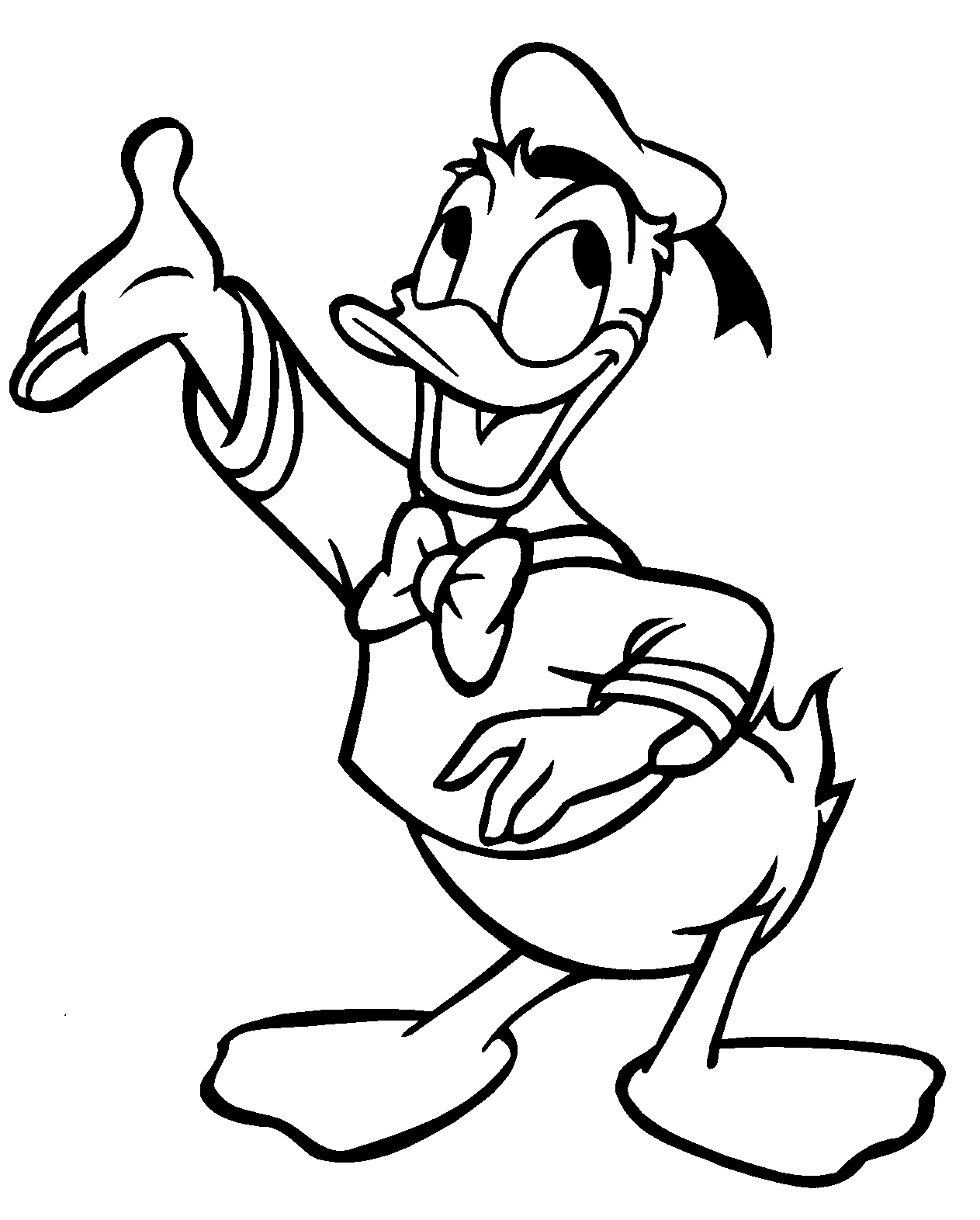 Dibujo gratuito Pato Donald #30115 de la coleccion Personajes de Dibujos Animados para imprimir