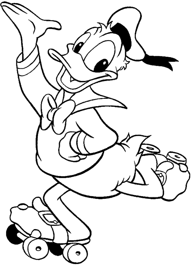 Dibujo gratuito Pato Donald #30135 de la coleccion Personajes de Dibujos Animados para imprimir