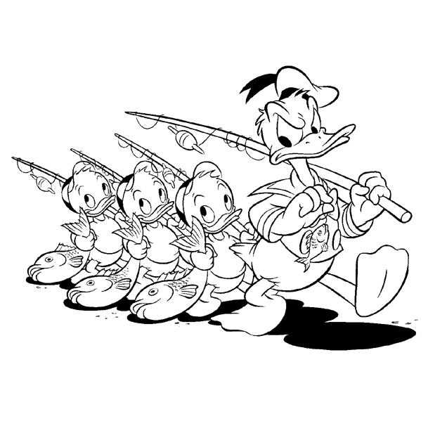 Dibujo gratuito Pato Donald #30146 de la coleccion Personajes de Dibujos Animados para imprimir