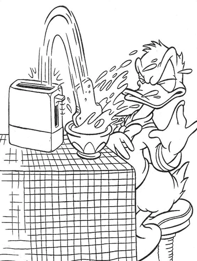Dibujo gratuito Pato Donald #30186 de la coleccion Personajes de Dibujos Animados para imprimir