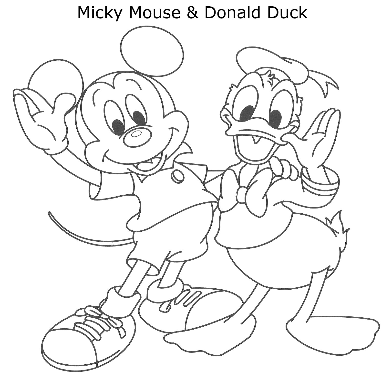 Dibujo gratuito Pato Donald #30311 de la coleccion Personajes de Dibujos Animados para imprimir