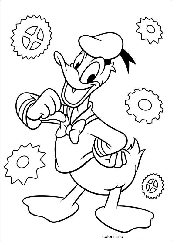 Dibujo gratuito Pato Donald #30380 de la coleccion Personajes de Dibujos Animados para imprimir