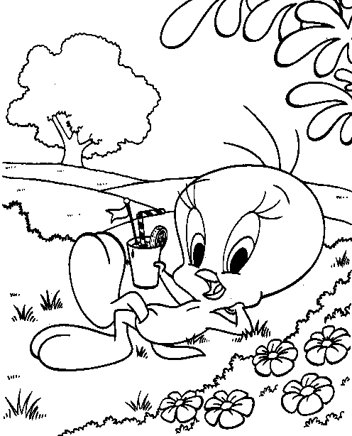 Dibujo gratuito Piolín y Silvestre #29228 de la coleccion Personajes de Dibujos Animados para imprimir