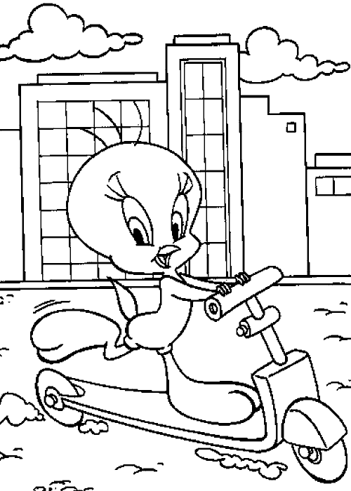 Dibujo gratuito Piolín y Silvestre #29264 de la coleccion Personajes de Dibujos Animados para imprimir