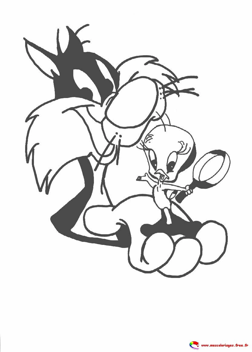 Dibujo gratuito Piolín y Silvestre #29275 de la coleccion Personajes de Dibujos Animados para imprimir