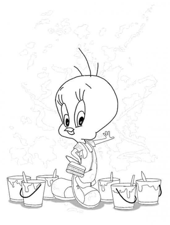 Dibujo gratuito Piolín y Silvestre #29306 de la coleccion Personajes de Dibujos Animados para imprimir