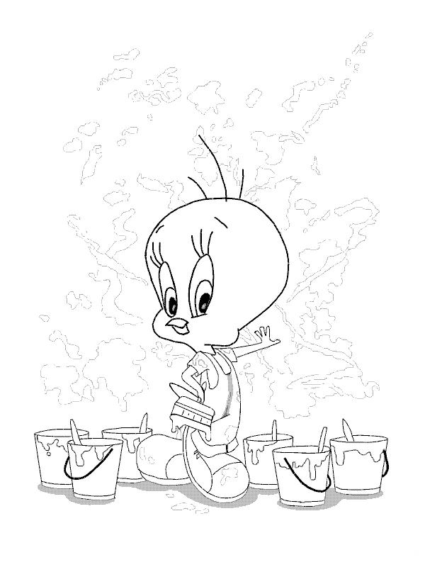 Dibujo gratuito Piolín y Silvestre #29426 de la coleccion Personajes de Dibujos Animados para imprimir