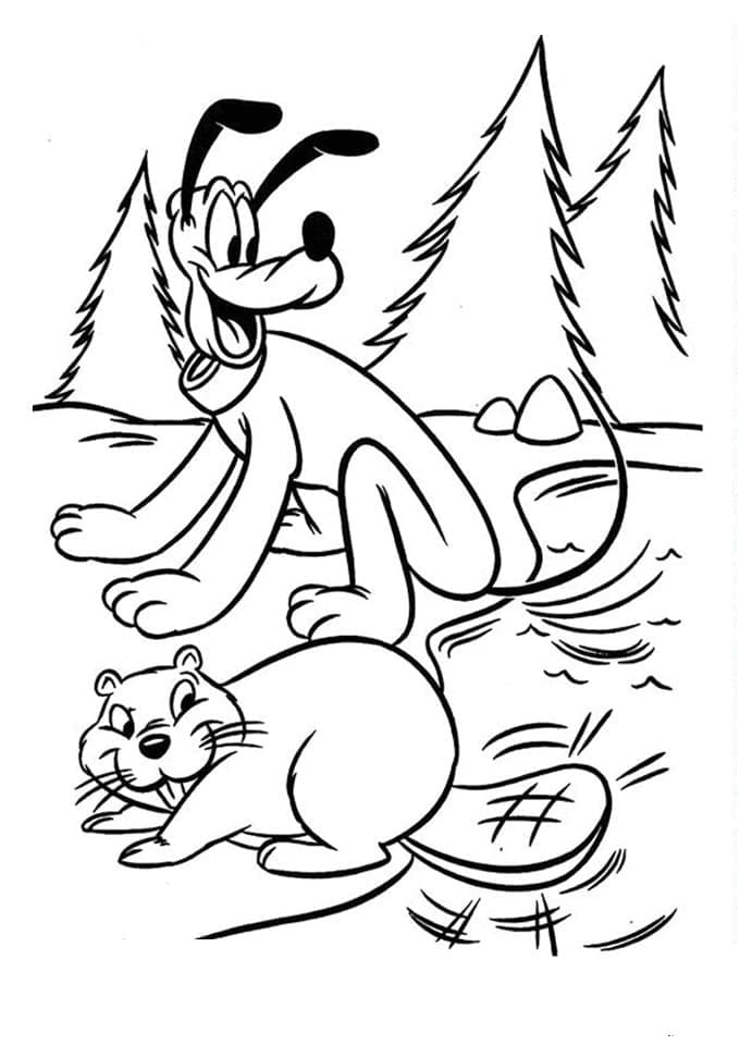 Dibujo para colorear: Pluto (Personajes de Dibujos Animados) #197084 - Dibujos para Colorear e Imprimir Gratis