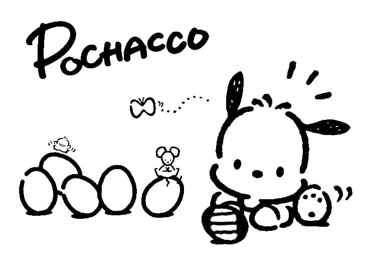 Dibujo para colorear: Pochacco (Personajes de Dibujos Animados) #220074 - Dibujos para Colorear e Imprimir Gratis