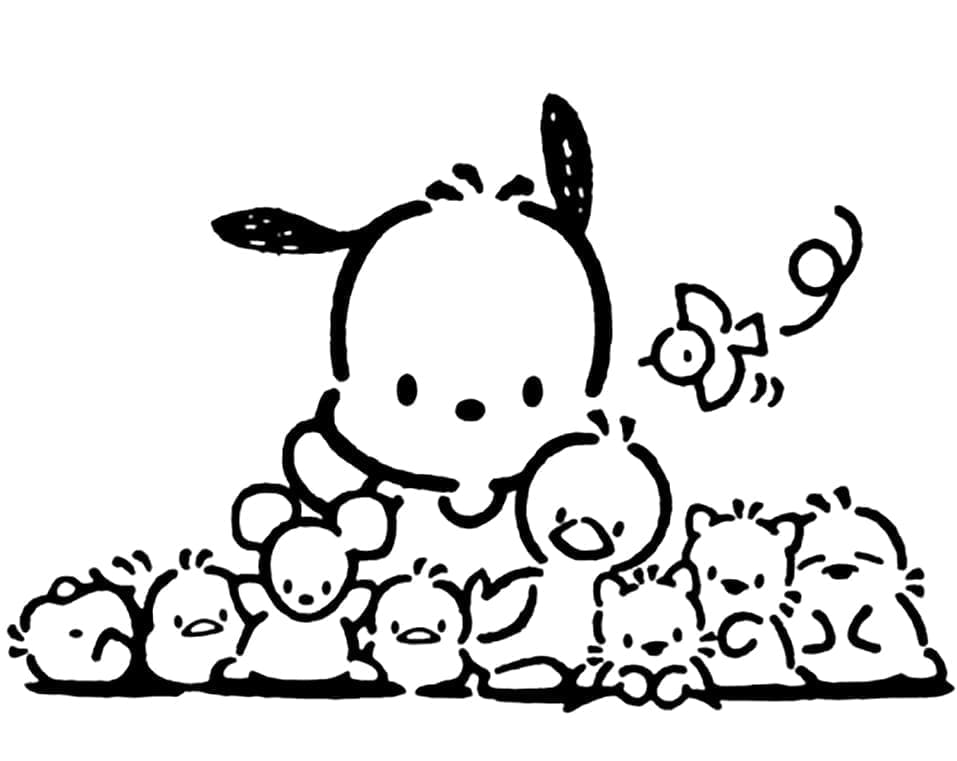 Dibujo para colorear: Pochacco (Personajes de Dibujos Animados) #220078 - Dibujos para Colorear e Imprimir Gratis