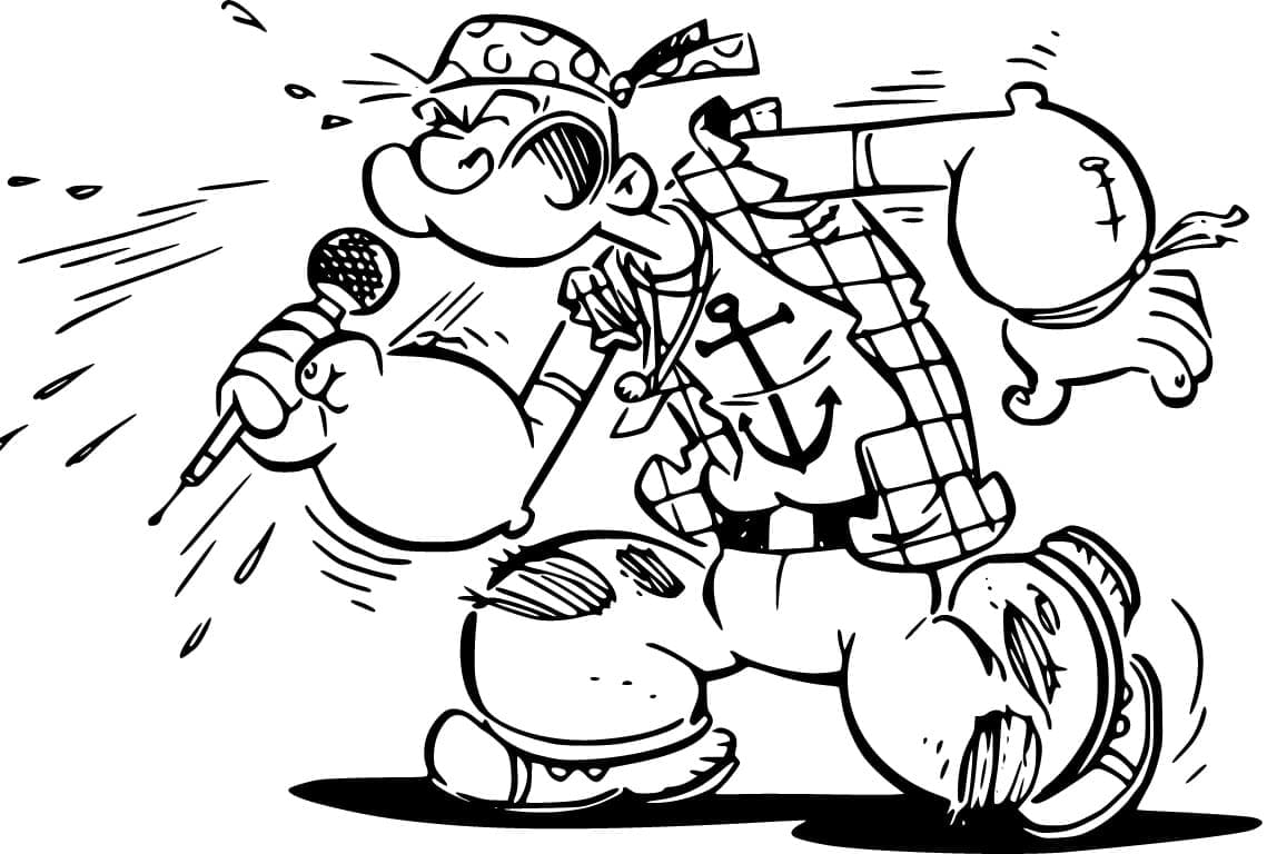 Dibujo gratuito Popeye #205973 de la coleccion Personajes de Dibujos Animados para imprimir