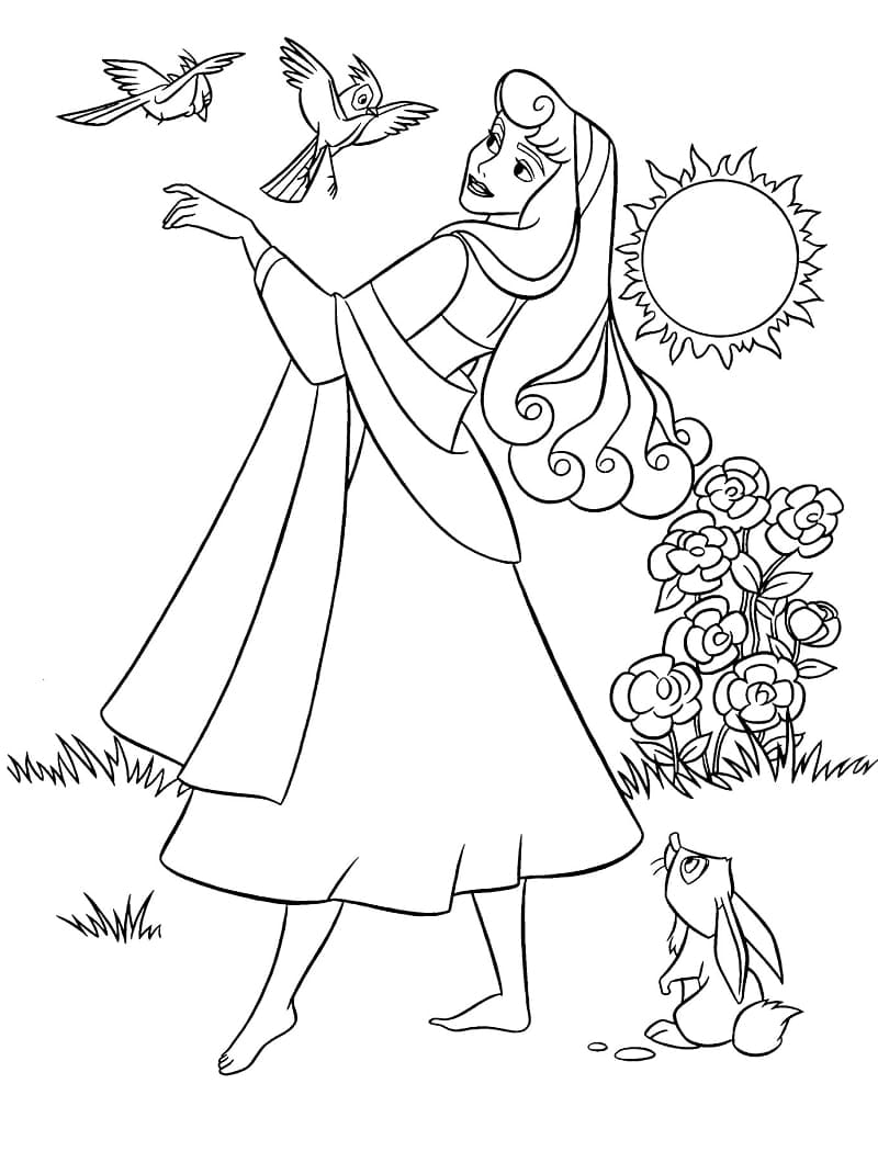 Dibujo gratuito Princess Aurora #181949 de la coleccion Personajes de Dibujos Animados para imprimir