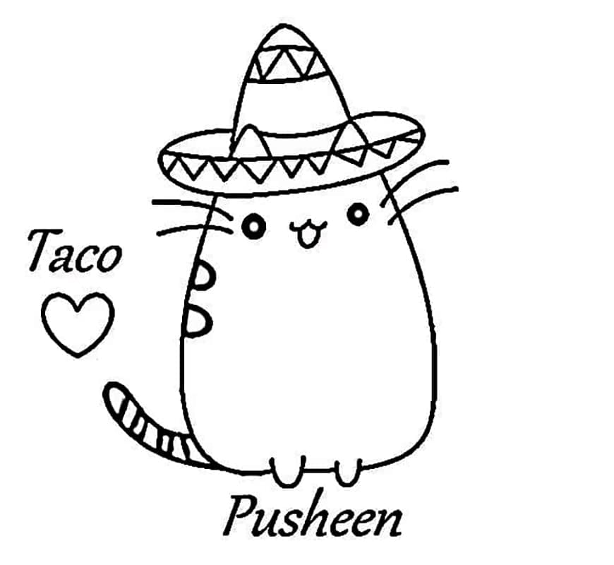 Dibujo gratuito Pusheen #188460 de la coleccion Personajes de Dibujos Animados para imprimir