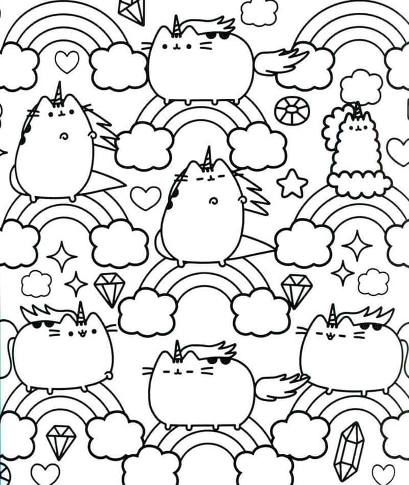 Dibujo gratuito Pusheen #188469 de la coleccion Personajes de Dibujos Animados para imprimir