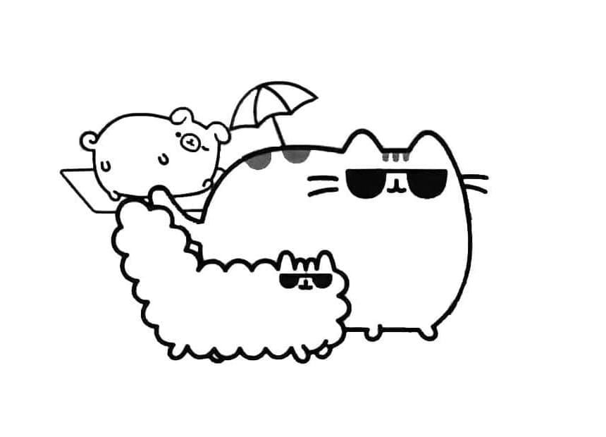 Dibujo gratuito Pusheen #188482 de la coleccion Personajes de Dibujos Animados para imprimir
