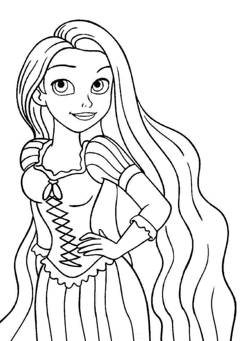 Dibujo gratuito Rapunzel #177893 de la coleccion Personajes de Dibujos Animados para imprimir