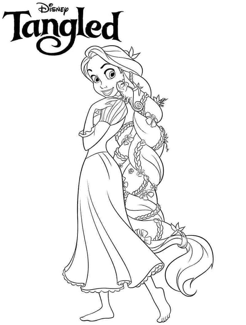 Dibujo gratuito Rapunzel #177902 de la coleccion Personajes de Dibujos Animados para imprimir