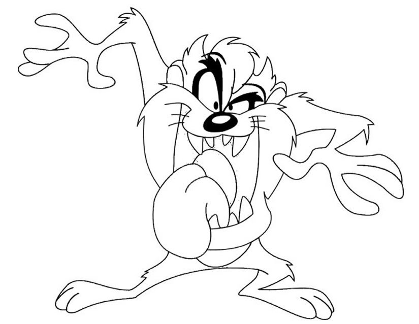 Dibujo gratuito Taz #30923 de la coleccion Personajes de Dibujos Animados para imprimir