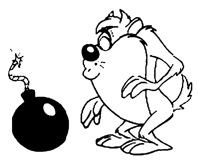 Dibujo gratuito Taz #30968 de la coleccion Personajes de Dibujos Animados para imprimir