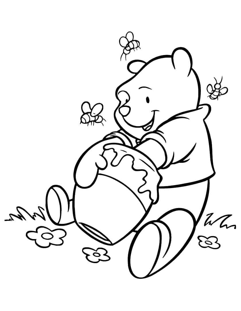 Dibujo gratuito Winnie Pooh #185896 de la coleccion Personajes de Dibujos Animados para imprimir