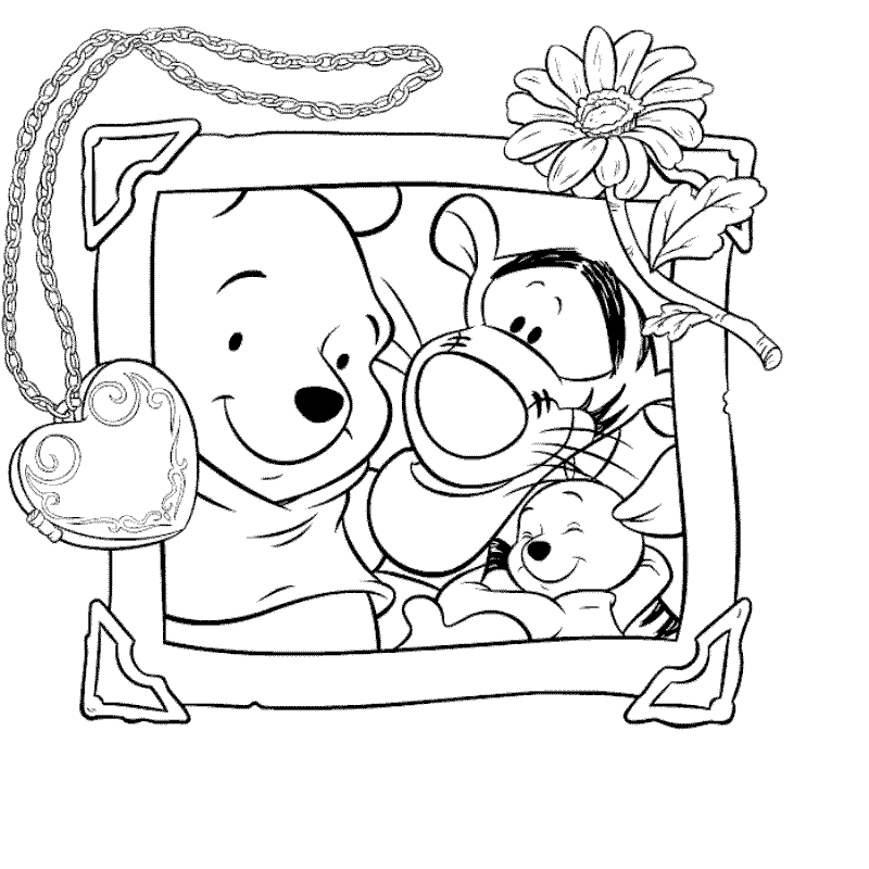 Dibujo gratuito Winnie Pooh #28666 de la coleccion Personajes de Dibujos Animados para imprimir