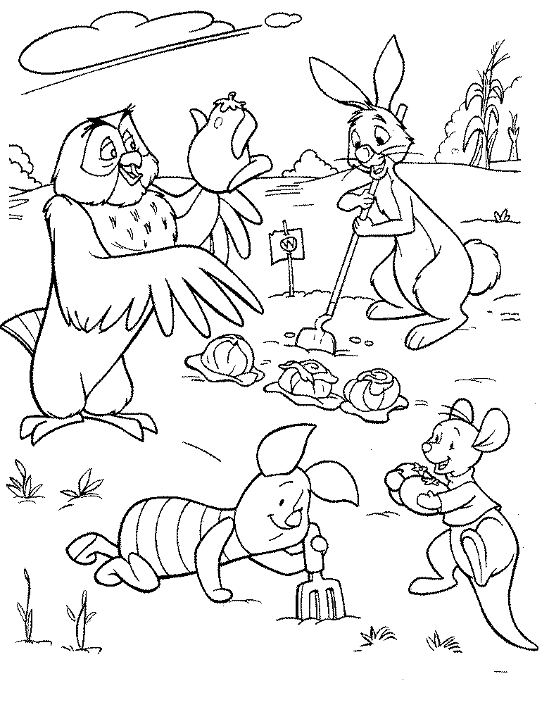 Dibujo gratuito Winnie Pooh #28715 de la coleccion Personajes de Dibujos Animados para imprimir