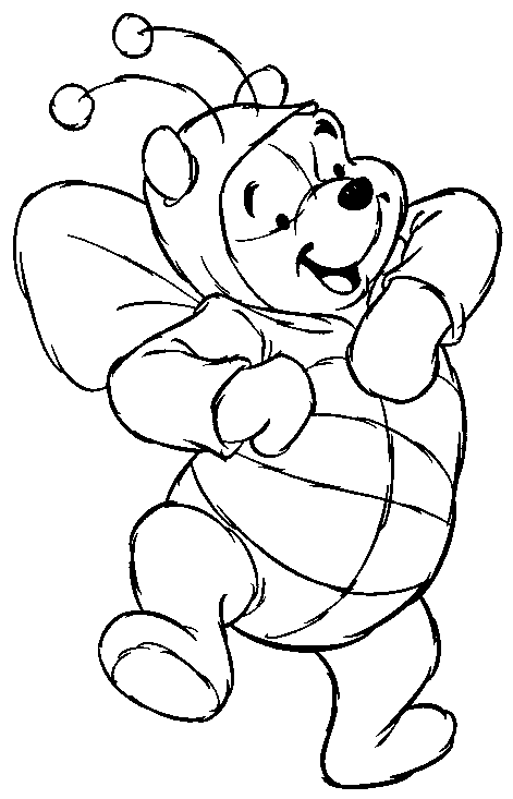 Dibujo gratuito Winnie Pooh #28806 de la coleccion Personajes de Dibujos Animados para imprimir