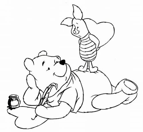 Dibujo gratuito Winnie Pooh #28836 de la coleccion Personajes de Dibujos Animados para imprimir