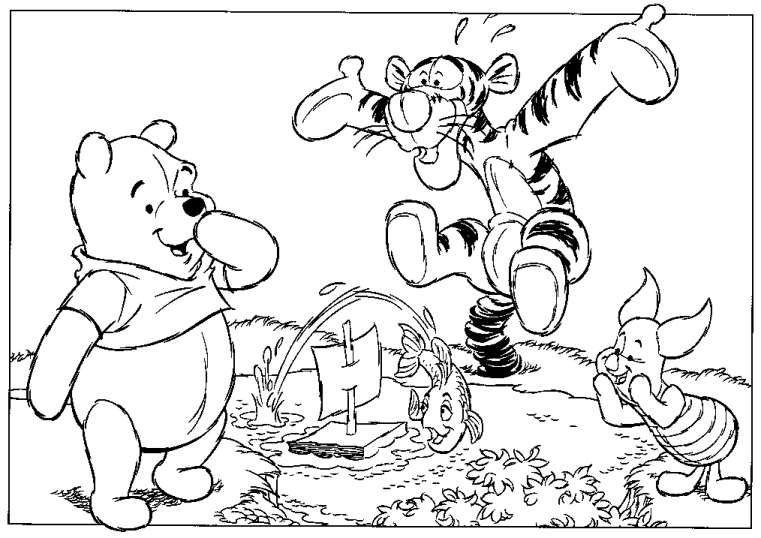 Dibujo gratuito Winnie Pooh #28928 de la coleccion Personajes de Dibujos Animados para imprimir
