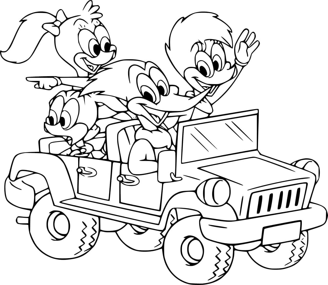 Dibujo gratuito Woody Woodpecker #208894 de la coleccion Personajes de Dibujos Animados para imprimir