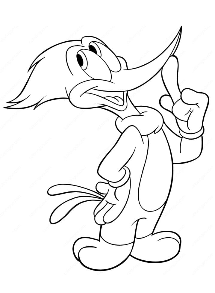 Dibujo gratuito Woody Woodpecker #208920 de la coleccion Personajes de Dibujos Animados para imprimir