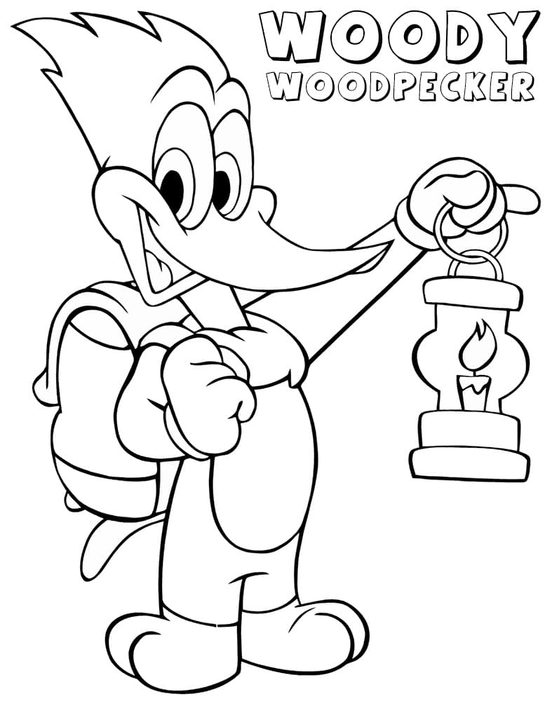 Dibujo gratuito Woody Woodpecker #208924 de la coleccion Personajes de Dibujos Animados para imprimir