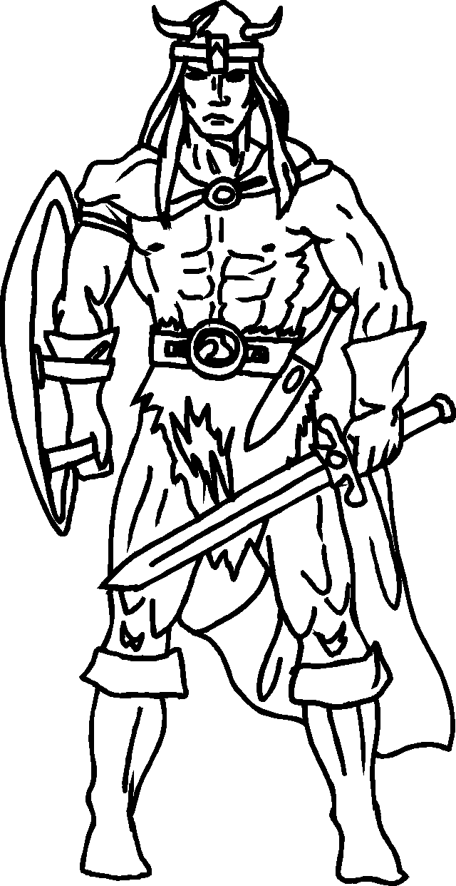 Dibujo para colorear: Caballero (Personajes de Fantasía y Aventura) #86963 - Dibujos para Colorear e Imprimir Gratis
