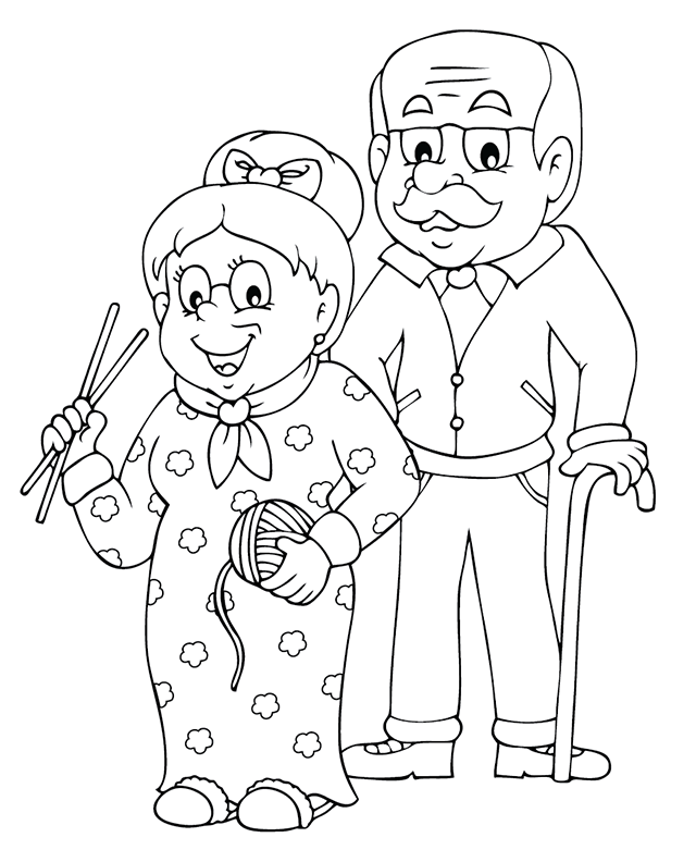 Dibujos de Abuelos #150620 (Personajes) para colorear – Páginas imprimibles  gratis