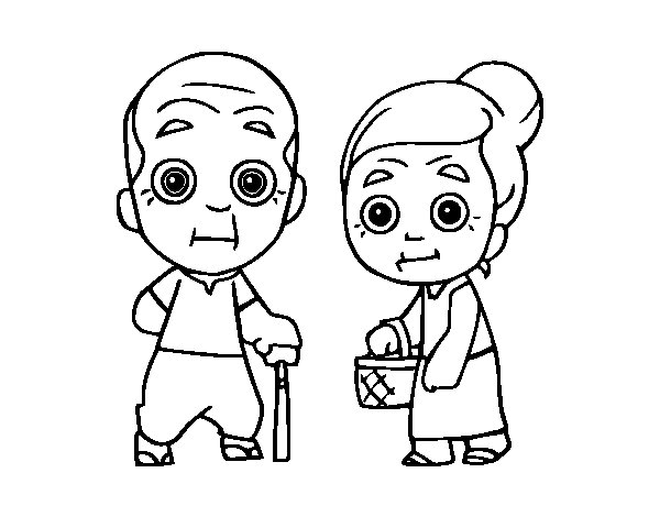 Dibujos de Abuelos #150623 (Personajes) para colorear – Páginas imprimibles  gratis