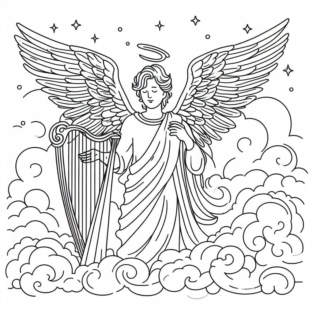 Dibujo gratuito Ángel #203793 de la coleccion Personajes para imprimir