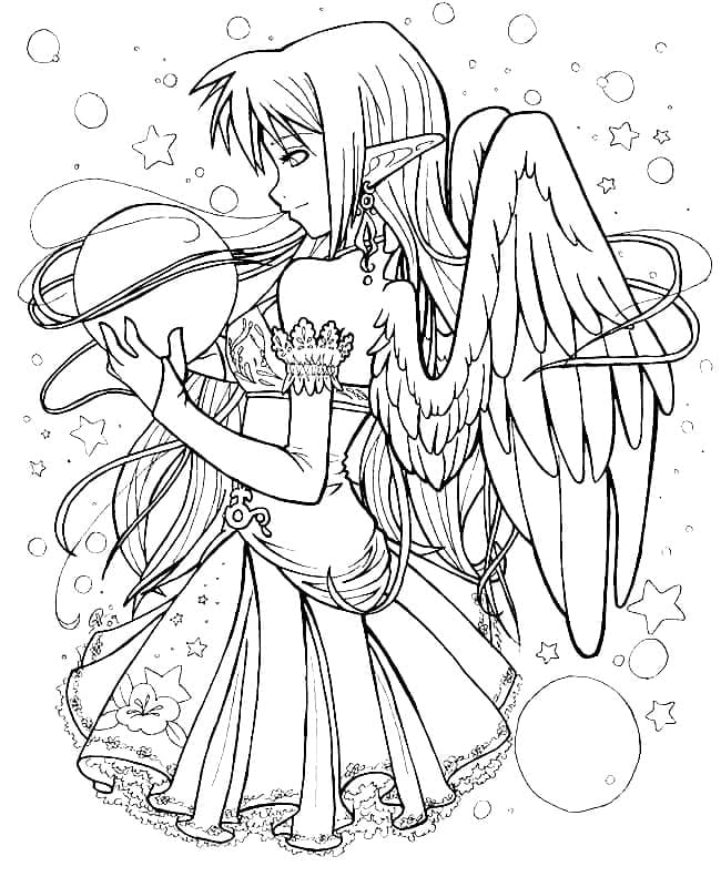 Dibujo gratuito Ángel #203808 de la coleccion Personajes para imprimir