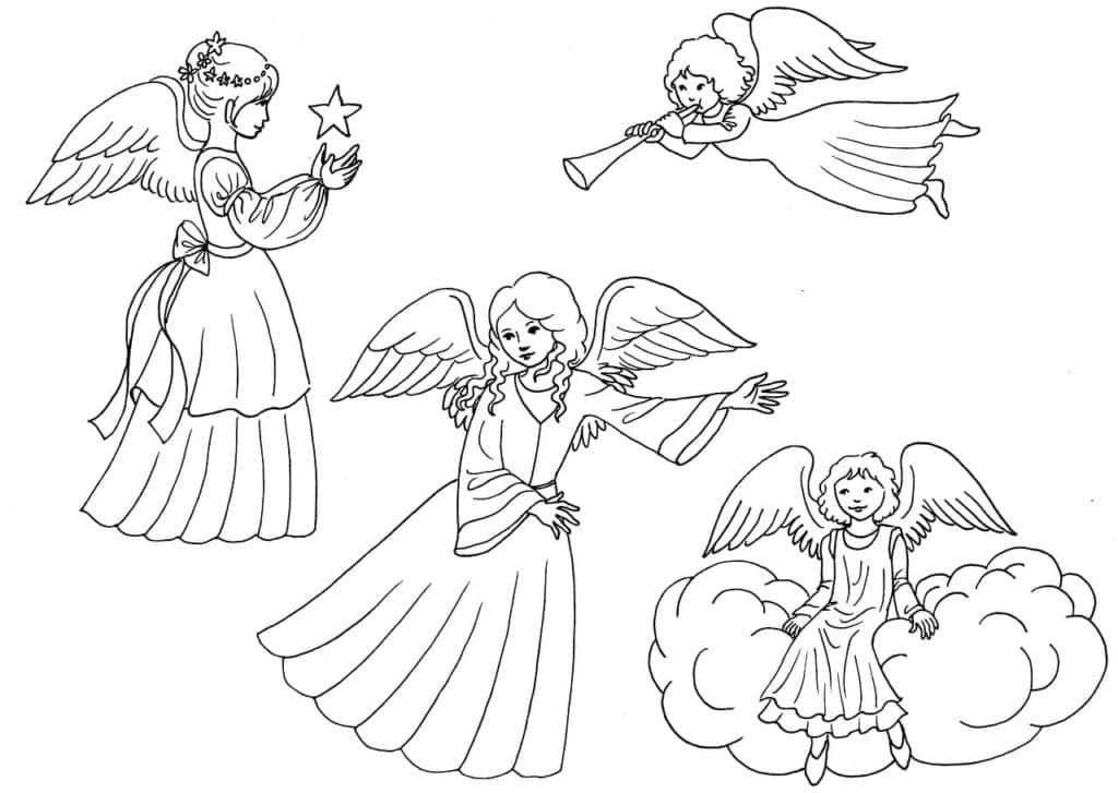 Dibujo gratuito Ángel #203851 de la coleccion Personajes para imprimir