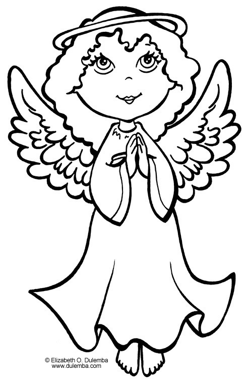 Dibujo para colorear: Angel (Personajes) #86242 - Dibujos para Colorear e Imprimir Gratis