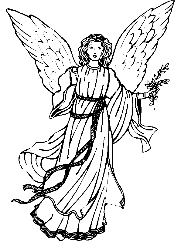 Dibujo para colorear: Angel (Personajes) #86243 - Dibujos para Colorear e Imprimir Gratis