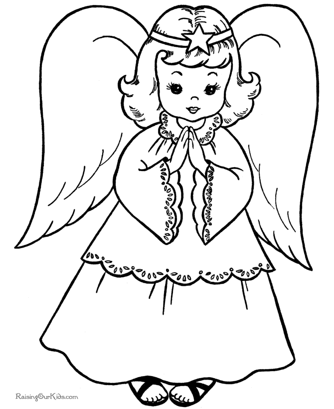 Dibujo para colorear: Angel (Personajes) #86253 - Dibujos para Colorear e Imprimir Gratis