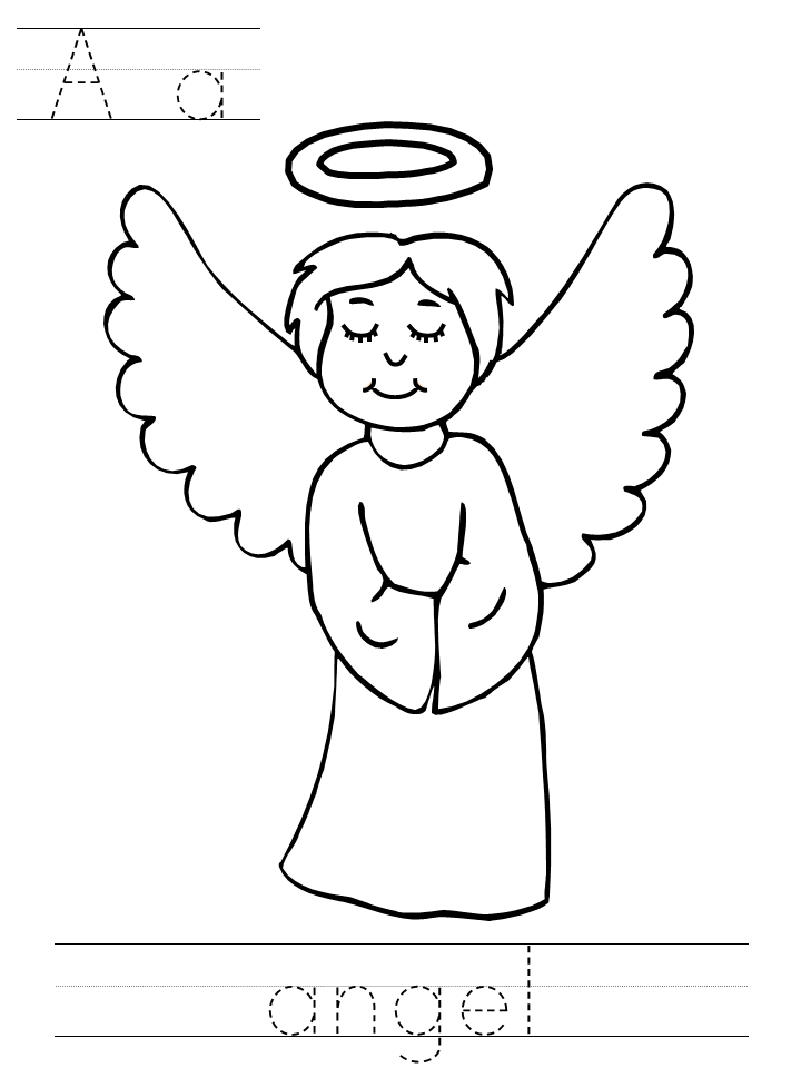 Dibujos de Angel #86254 (Personajes) para colorear – Páginas imprimibles  gratis