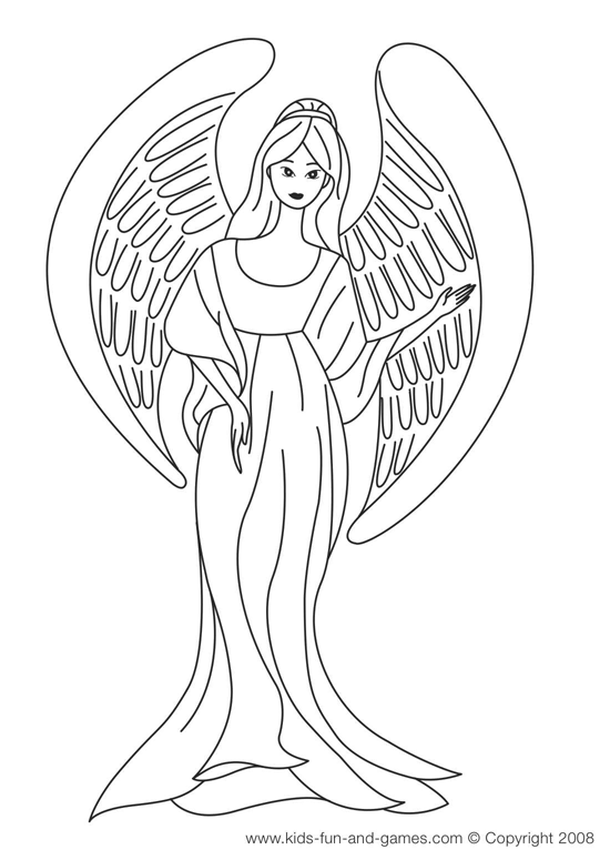 Dibujo para colorear: Angel (Personajes) #86261 - Dibujos para Colorear e Imprimir Gratis