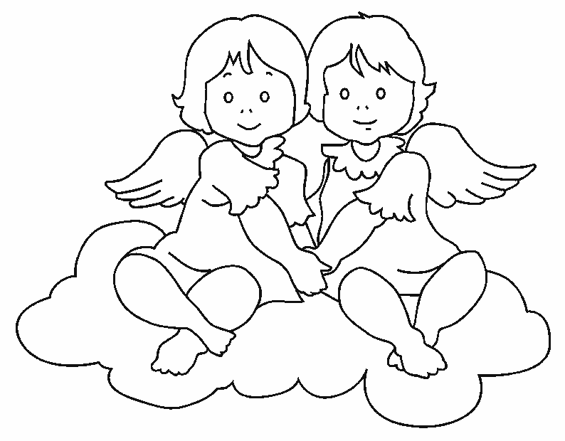 Dibujo para colorear: Angel (Personajes) #86289 - Dibujos para Colorear e Imprimir Gratis