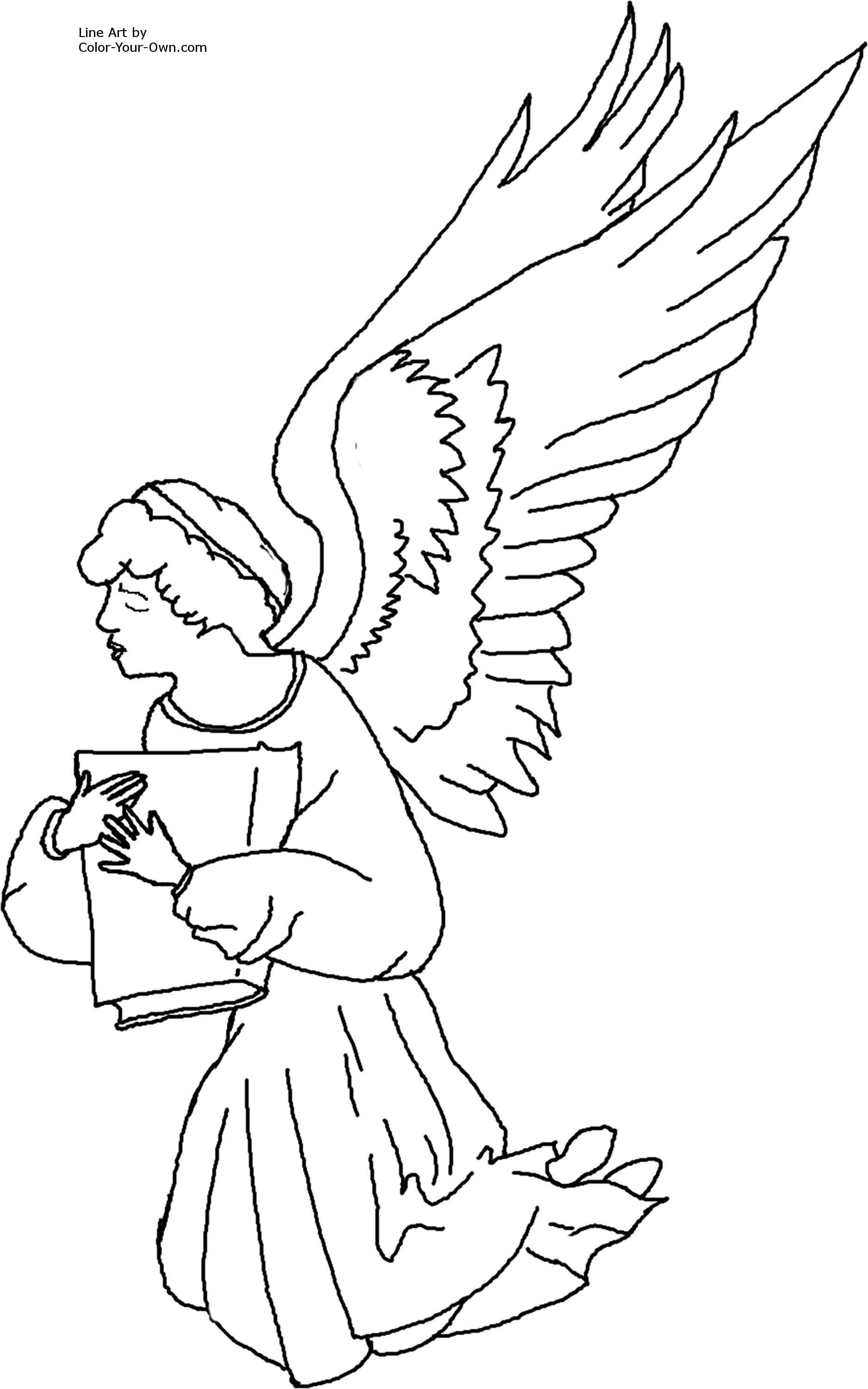 Dibujo para colorear: Angel (Personajes) #86327 - Dibujos para Colorear e Imprimir Gratis