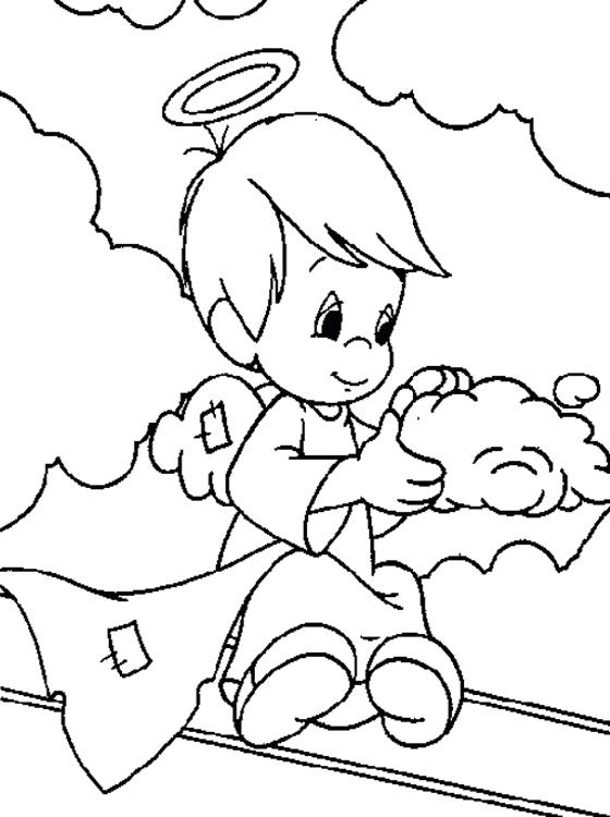 Dibujo para colorear: Angel (Personajes) #86371 - Dibujos para Colorear e Imprimir Gratis