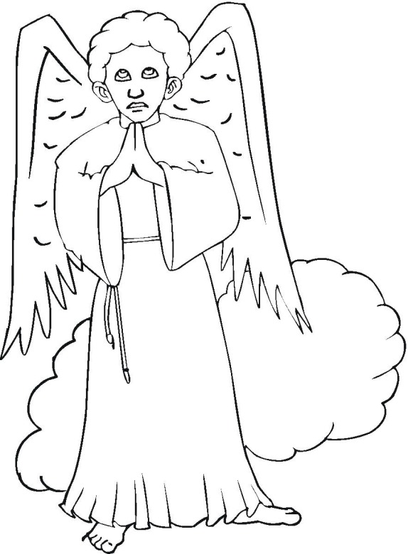 Dibujo para colorear: Angel (Personajes) #86421 - Dibujos para Colorear e Imprimir Gratis