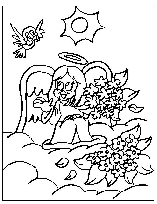 Dibujo para colorear: Angel (Personajes) #86422 - Dibujos para Colorear e Imprimir Gratis